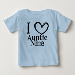 Op maat gemaakte "Ik ♥ Mijn (naam)" peuter T-shirt