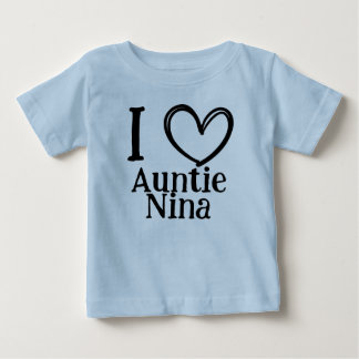 Op maat gemaakte "Ik ♥ Mijn (naam)" peuter T-shirt