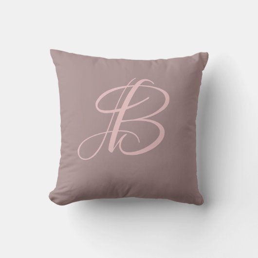 Op maat gemaakte initiaal B-monogram Kussen (Voorkant)