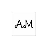 Op maat gemaakte initiaal stempel van rubber (Afrduk)