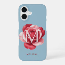 Op maat gemaakte Initial Rose iPhone Hoesje | Mode iPhone 16 Hoesje