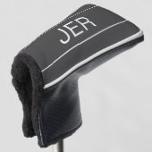Op maat gemaakte initialen Elegante golfer Moderne Golfheadcover (3/4 voorkant)