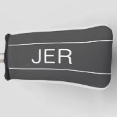 Op maat gemaakte initialen Elegante golfer Moderne Golfheadcover (Voorkant)