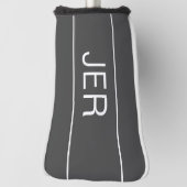 Op maat gemaakte initialen Elegante golfer Moderne Golfheadcover (Draai 90)