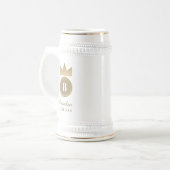 Op maat gemaakte initiële bruidsjonker geschenk bierpul (Voorkant links)