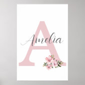 Op maat gemaakte initiële naamprint gepersonalisee poster (Voorkant)