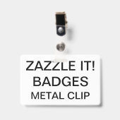 Op maat gemaakte INKLAPBARE CLIP BADGE (Voorzijde met clip)