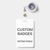 Op maat gemaakte INKLAPBARE CLIP BADGE (Voorzijde met uittrekbare clip)
