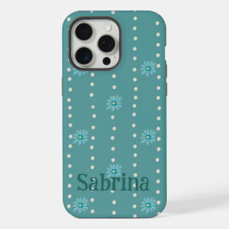 Op maat gemaakte iPhone beschermhoes Groen Bloemmo 15 Pro Max Case
