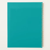 Op maat gemaakte jaarlijkse teal planner (Achterkant)
