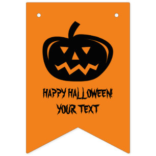 Op maat gemaakte jackolantern Halloween-feest vlag Vlaggetjes