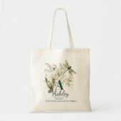 Op maat gemaakte januarigeboortedag bloem monogram tote bag (Voorkant)