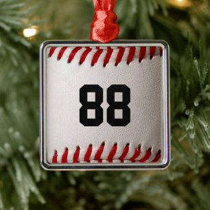 Op maat gemaakte jersey nummer honkbalspeler ontwe metalen ornament