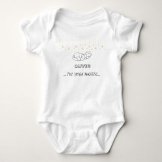 Op maat gemaakte jongensyogameester slapende baby  romper