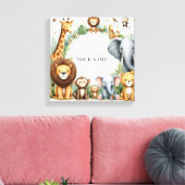 Op maat gemaakte jungle naam kunst dier kinderkame canvas afdruk (Insitu (Woonkamer))