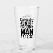 Op maat gemaakte Junior Bruidsjonker Naam Aandenke Glas (Voorkant)