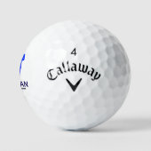 Op maat gemaakte K beginletter - Golfer Mark - Bla Golfballen (Logo)