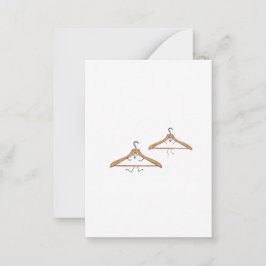 Op maat gemaakte kaart. Grappige hangers Notitiekaartje