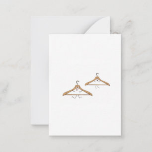 Op maat gemaakte kaart. Grappige hangers Notitiekaartje