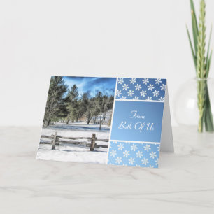 Op maat gemaakte kaart met mooi winters landschap