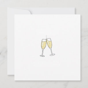 Op maat gemaakte kaart, Proost champagneglazen Kaart