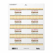 , op maat gemaakte kaasetiketten etiket (Full Sheet)