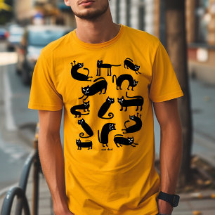 Op maat gemaakte kat papa mama shirt Grappige ka