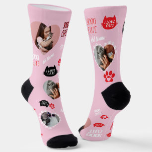 Op maat gemaakte katten sokken cadeau voor kattenl