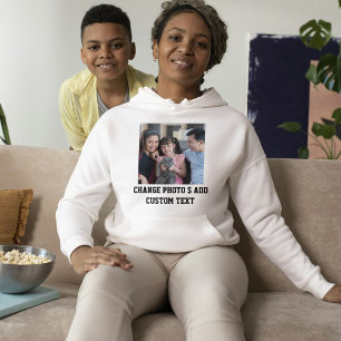 Op maat gemaakte kattenliefhebber zwart-wit famili hoodie