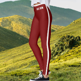 Op maat gemaakte kattenmoeder diep bordeauxrood wi leggings