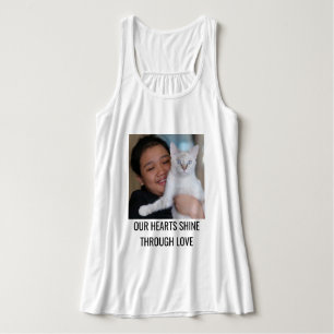 Op maat gemaakte kattenmoeder familie huisdier fot tanktop
