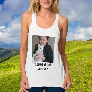 Op maat gemaakte kattenmoeder familie huisdier fot tanktop