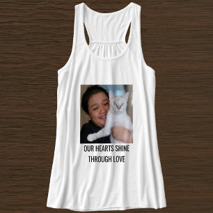 Op maat gemaakte kattenmoeder familie huisdier fot tanktop