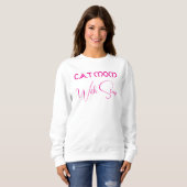 Op maat gemaakte kattenmoeder roze script grappige trui (Voorkant volledig)