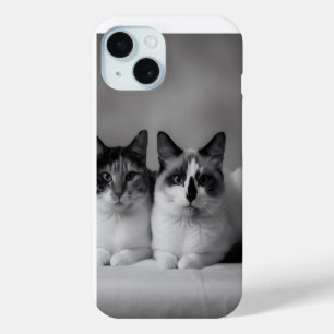 Op maat gemaakte kattenportret iPhone 15 slanke pa Case