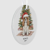 Op maat gemaakte Kerst Cavalier King Charles Spani Ornament (voorkant)