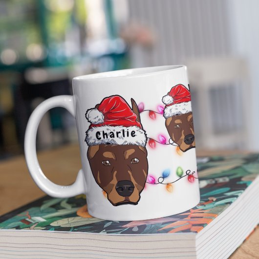 Op maat gemaakte Kerst Dobermann Kop Sinterklaas H