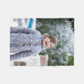 Op maat gemaakte kerst fleece dekens met foto (Voorkant (Horizontaal))