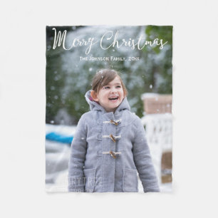 Op maat gemaakte kerst fleece dekens met foto
