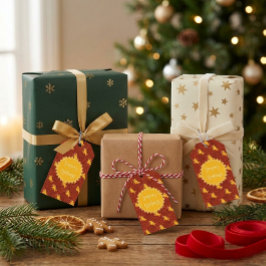 Op maat gemaakte kerst-gingerbread cadeaulabel