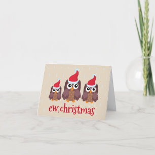 Op Maat Gemaakte Kerst Mop Over Uilen Anti Kerstmi Feestdagen Kaart