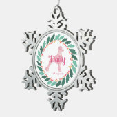 Op maat gemaakte Kerst Roze Pastel Poodle Ornament (Rechts)