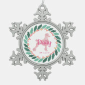 Op maat gemaakte Kerst Roze Pastel Poodle Ornament (Voorkant)