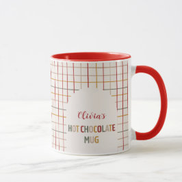 Op maat gemaakte kerst warme chocolademelk kleurri mok