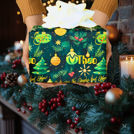 Op maat gemaakte kerstbomen en kerstversiering cadeaupapier