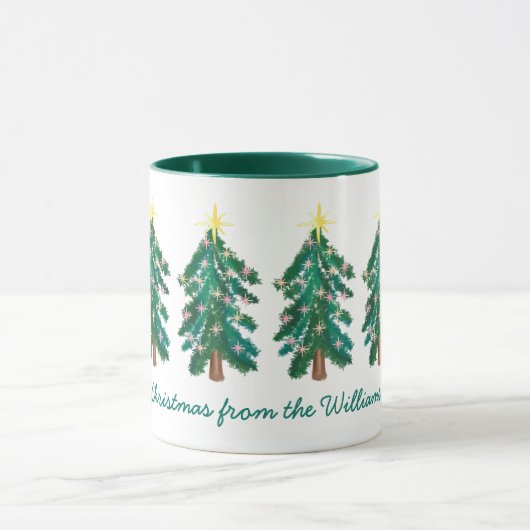 Op maat gemaakte kerstbomen Mok (Midden)