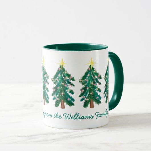 Op maat gemaakte kerstbomen Mok (Voorkant rechts)