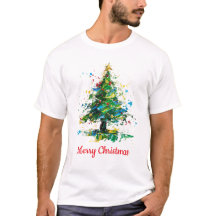 Op maat gemaakte kerstboom Olie Schilderstijl