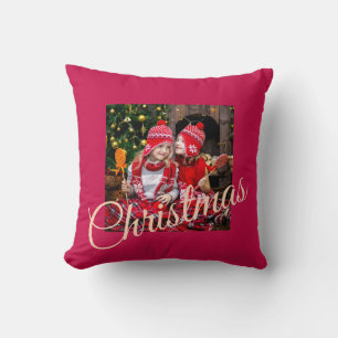 Op maat gemaakte kerstdekensierkussen met foto kussen