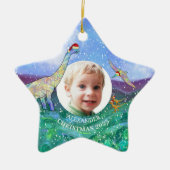 Op maat gemaakte kerstfoto 2022 keramisch ornament (Voorkant)